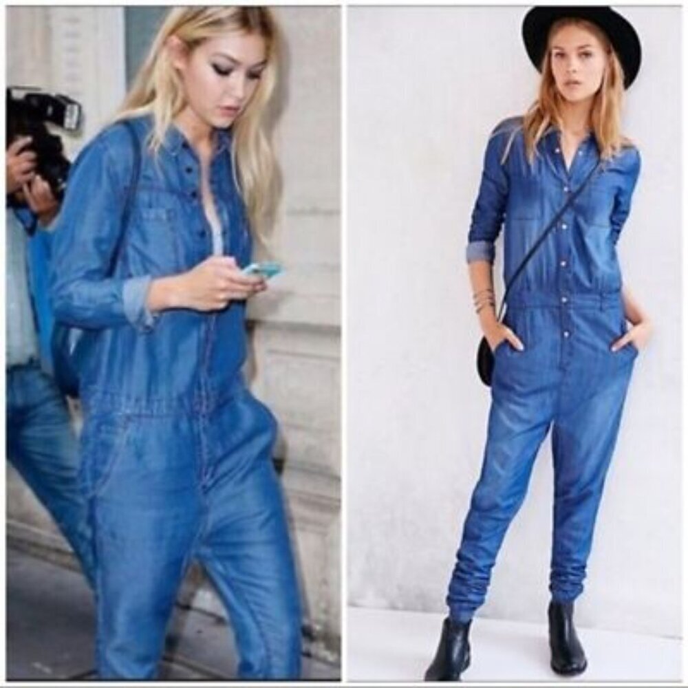 NWOT One Teaspoon Denim Long Sleeve Jumpsuit Size XS - Picture 2 of 16